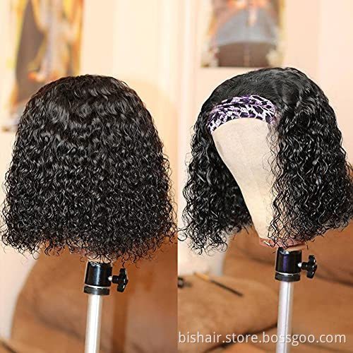 Curly short wave wig 4x4 lace closure Brazilian curly wavy lace front wig real hair curly wave wig suitable for women 180% densi